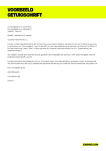 Getuigschrift  Wat is het precies?  Voorbeeld  Jobbird